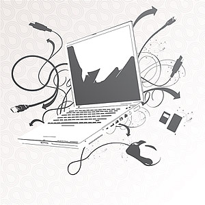 笔记本电脑矢量素材