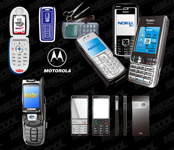 9款AI格式的手机矢量素材