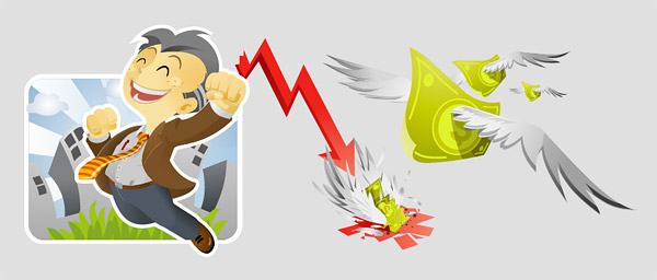 卡通商业金融插图矢量素材