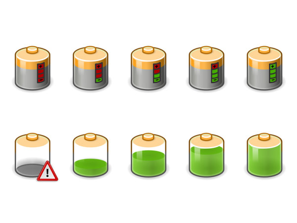 笔记本电池状态图标png