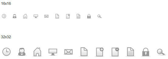 灰色常用gif小图标素材