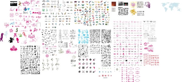 千款花纹矢量素材素材（FH10）