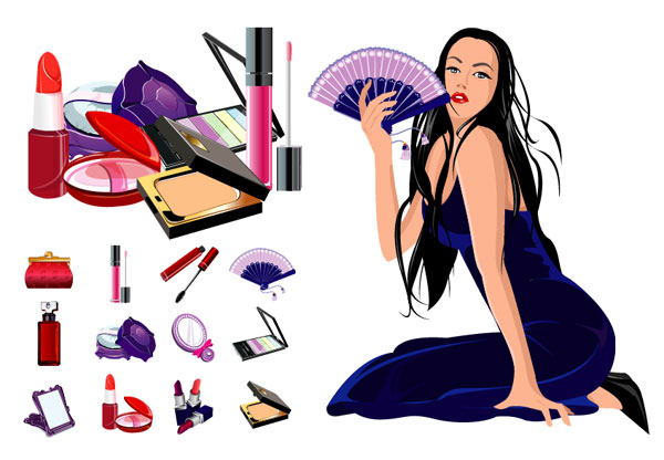 化妆品类矢量素材