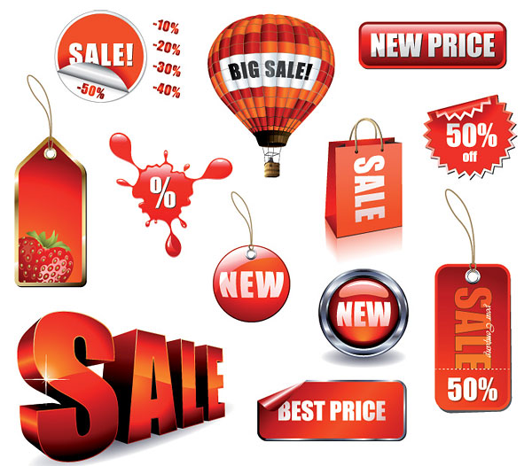 销售相关装饰矢量素材