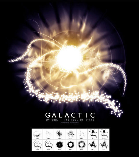 精美极光效果PHOTOSHOP笔刷！