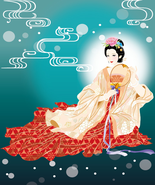 飞天仙女矢量图片-2