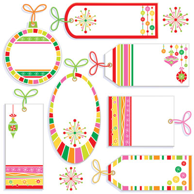 可爱标签吊牌矢量素材