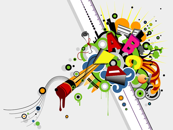 学校主题矢量素材