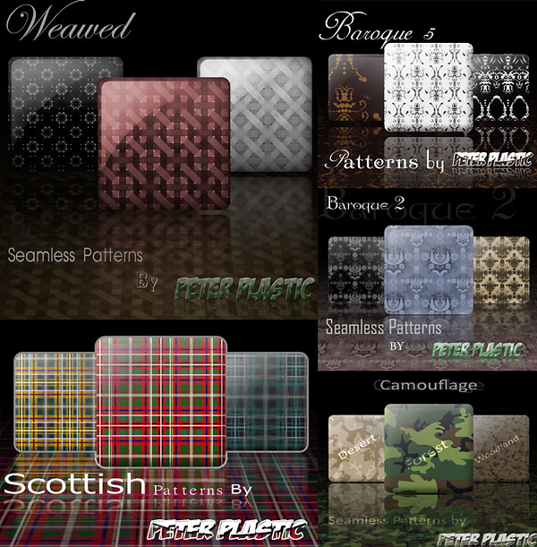 5套潮流图案ps填充图形素材