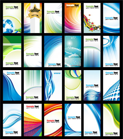 动感卡片模板矢量素材