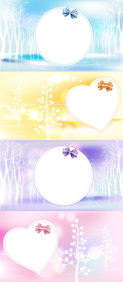 梦幻冬季之恋矢量素材