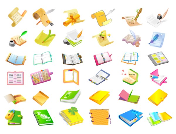 书写本子矢量素材