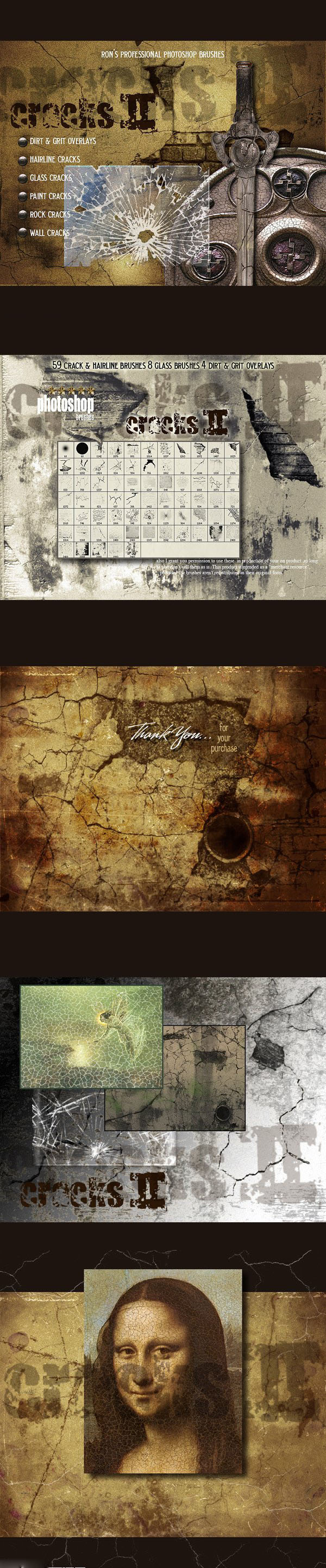 Rons&nbsp;公司出品的高清晰玻璃裂纹和孔洞笔刷