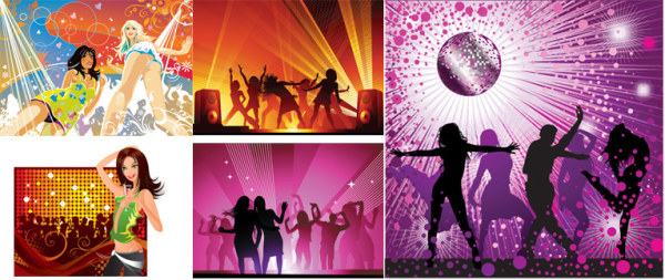 迪厅音乐矢量素材