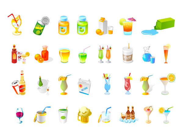 精致饮品矢量素材之一