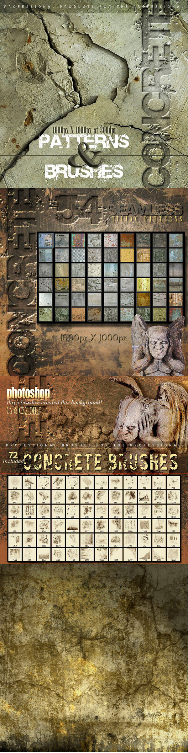 Rons 公司出品的高清晰破损裂缝材质系列PS笔刷