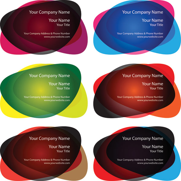 圆润的形状卡片模板矢量素材