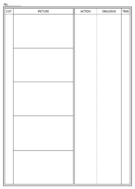 分镜头纸模板矢量素材