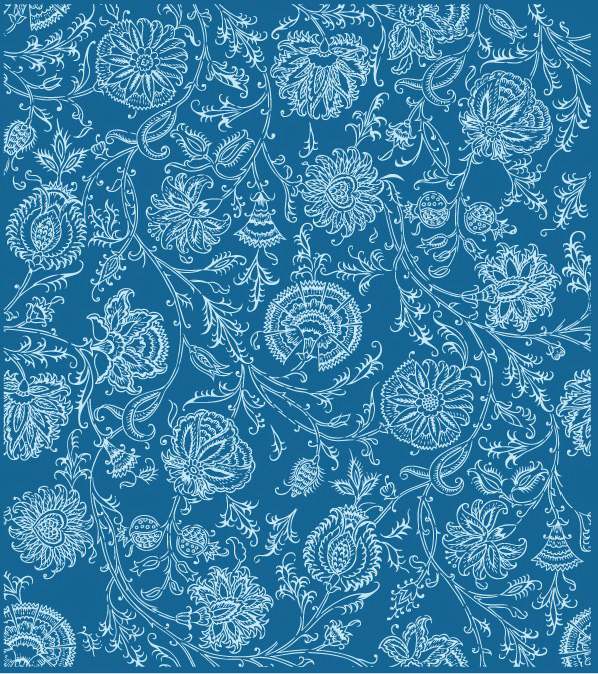 线条花朵花纹背景矢量素材