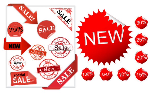 销售打折图标矢量素材