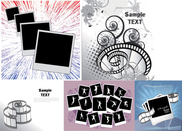 照片胶卷主题矢量素材