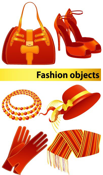 时尚女性物品矢量素材