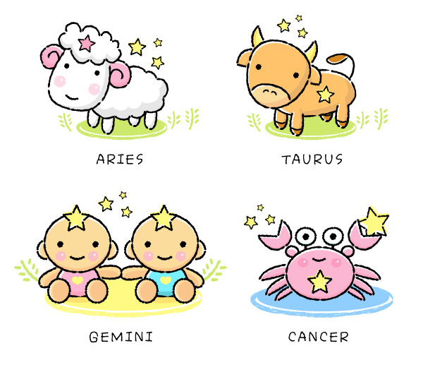 卡通12星座矢量素材（A-1）