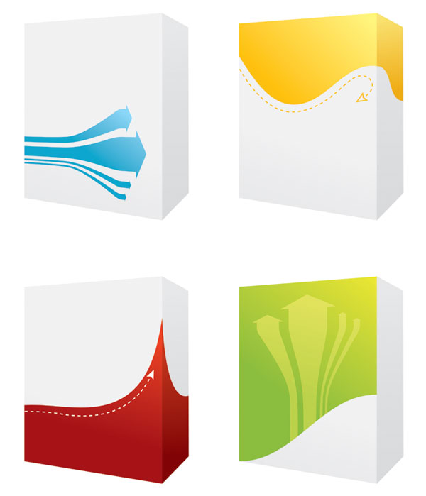 软件包装盒矢量素材