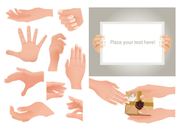 各种手势矢量素材