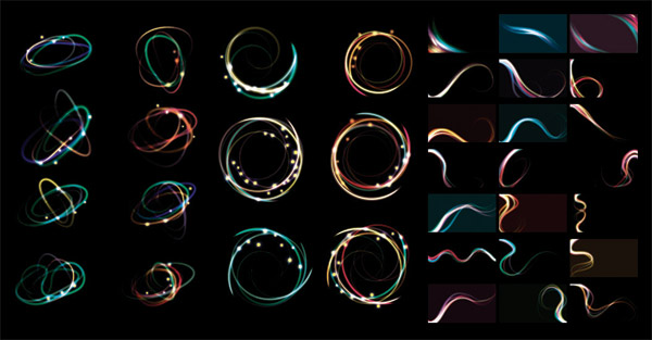 超酷的炫光光线矢量素材