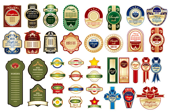 多款实用的label瓶贴矢量素材