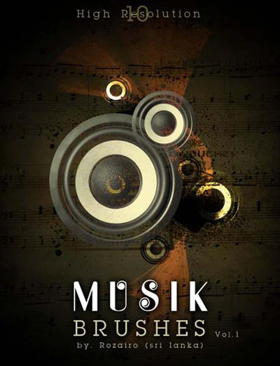 高清晰音乐类PS笔刷 （之一）