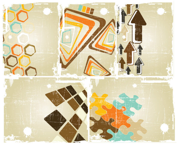 复古残旧海报背景矢量素材