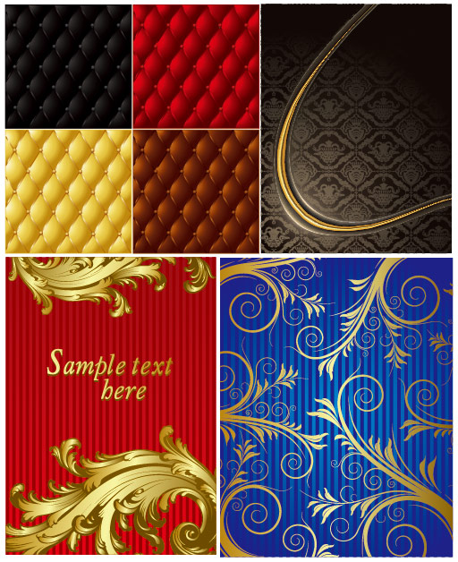 华丽的花纹矢量素材