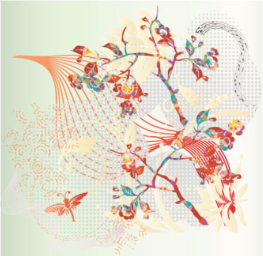 树枝插画矢量素材