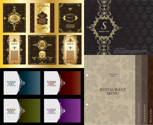 几款高贵的花纹矢量素材