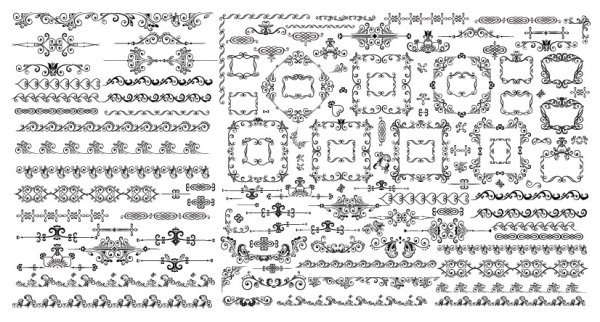 N多使用的花边矢量素材