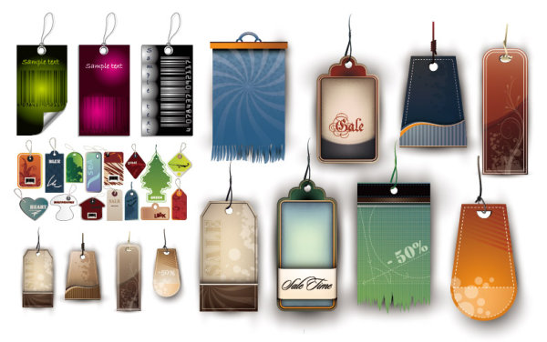 多款吊牌矢量素材