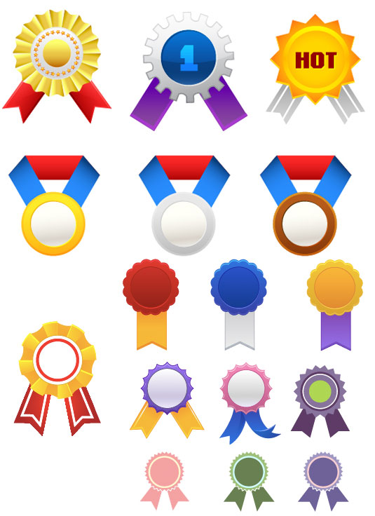 勋章奖牌矢量素材