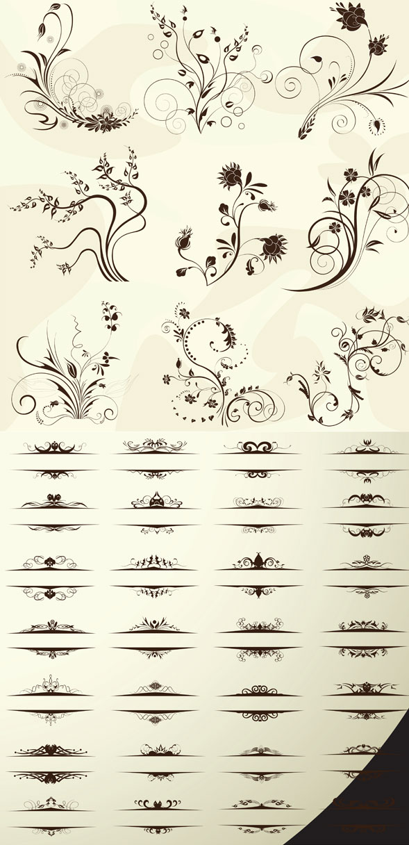 欧式花纹矢量素材