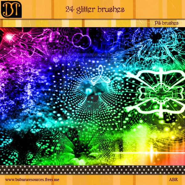 高清晰熠熠闪光PS笔刷