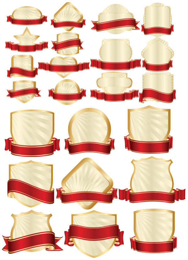 简易label&banner矢量素材