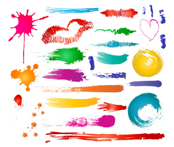 笔迹墨迹矢量素材