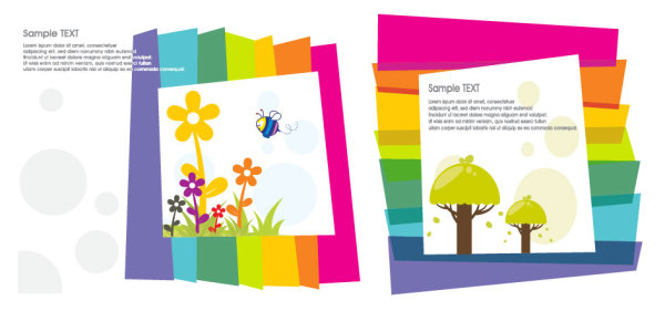 可爱色彩矢量素材