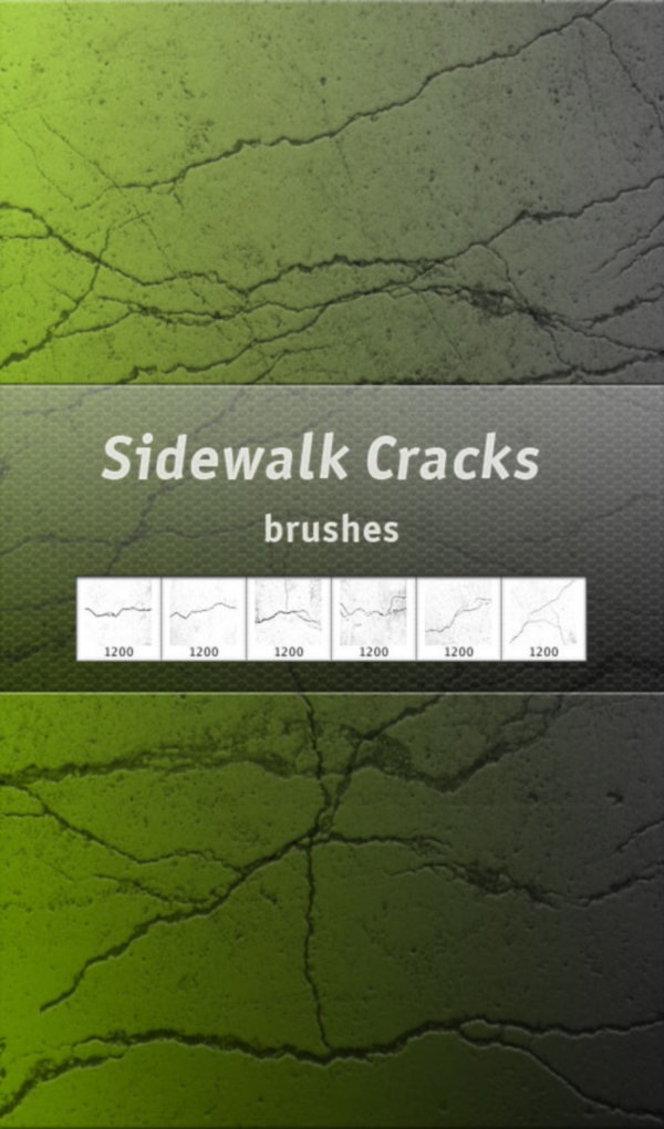 高清晰裂纹裂缝PS笔刷（含MAC笔刷文件）
