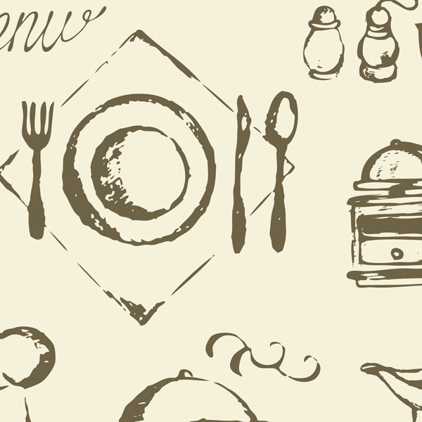 西餐用具&mdash;矢量素材