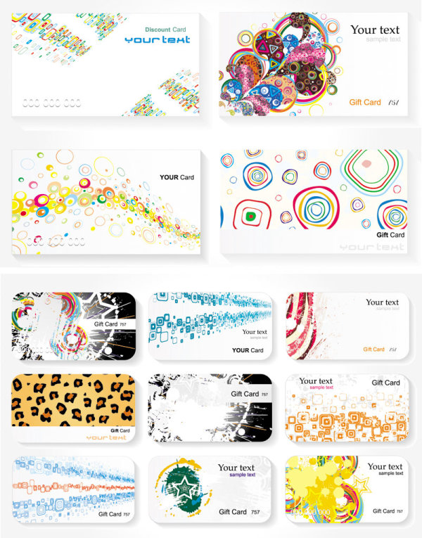 潮流卡片模板一 &mdash;&mdash;矢量素材