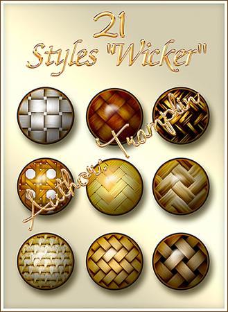 21款竹编图案PS样式