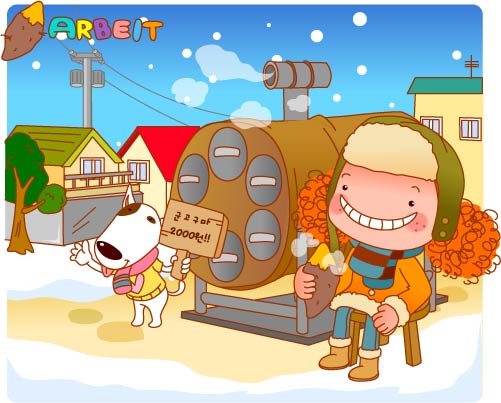 大头女孩生活矢量9