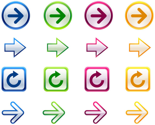 精致箭头图标&mdash;&mdash;矢量素材